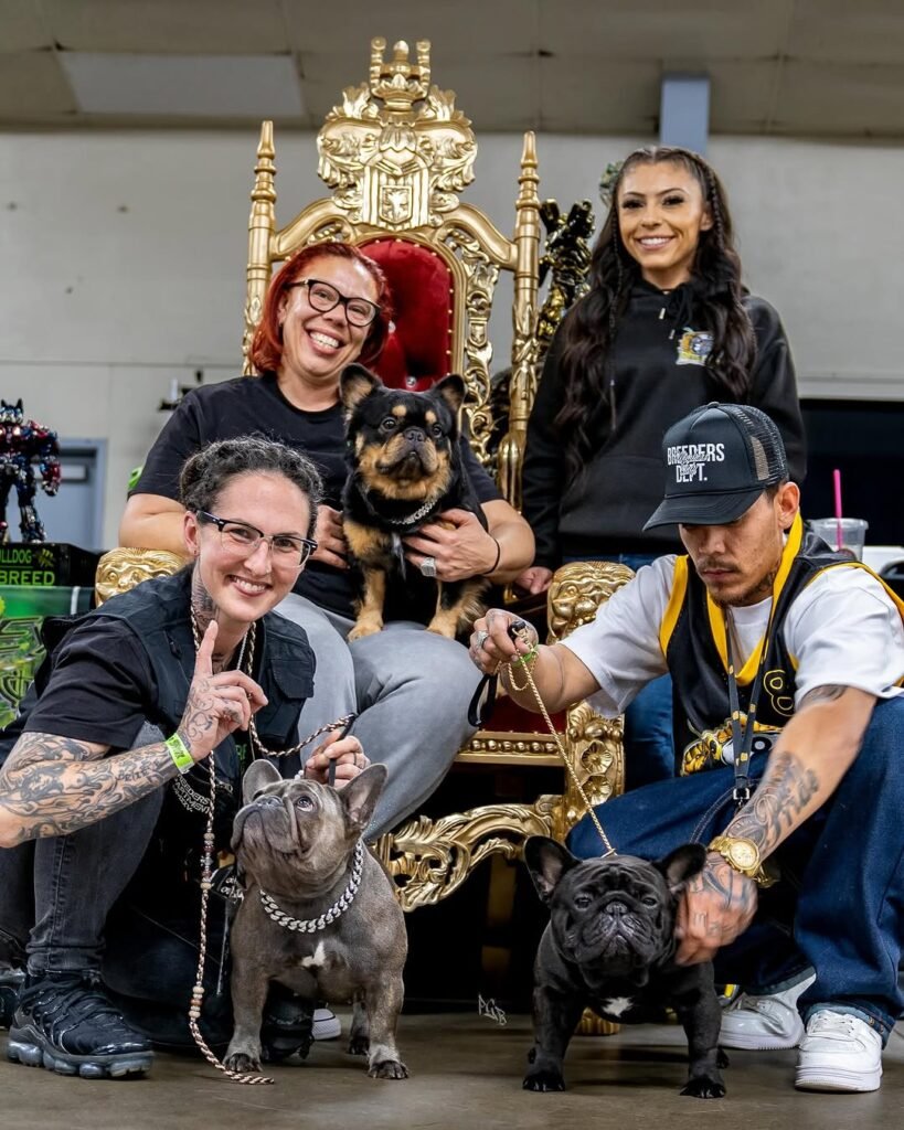 Alicia and the dogs at home